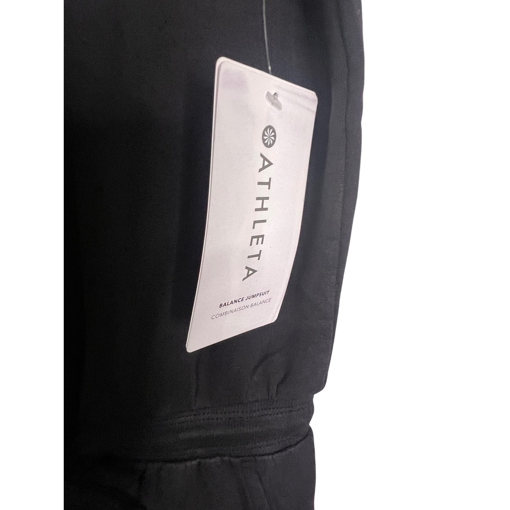 Athleta Balance Soft Tencel Black Sleeveless Jumpsuit XS NWT $98 - Picture 5 of 7